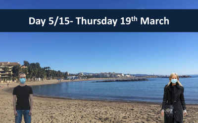 Day 5/15 – Thursday 19th March –15 days of Spanish lock down