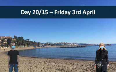 Day 20/15 – Friday 3rd April –15 days of Spanish lock down