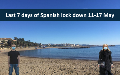 Last 7 days of Spanish lock down 11-17 May